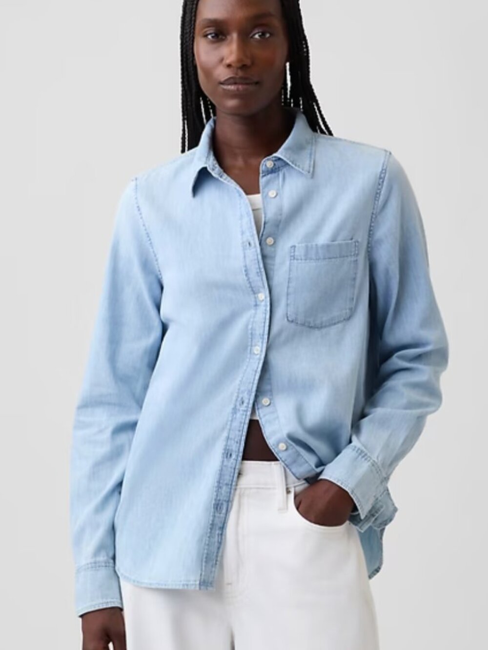 GAP Classic Light Blue Denim Shirt
